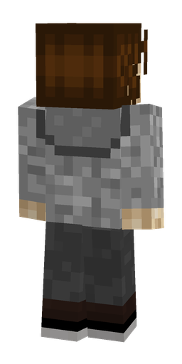 Black skin: body, back render