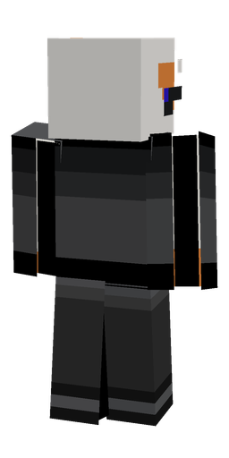 Black skin: body, back render