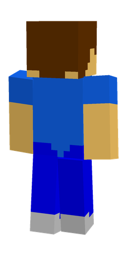 Blue skin: body, back render