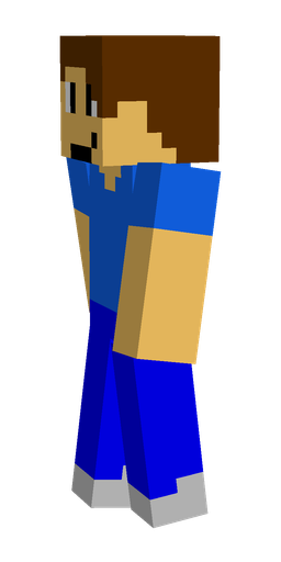 Blue skin: body, left side render