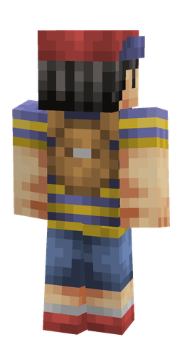 Blue skin: body, back render