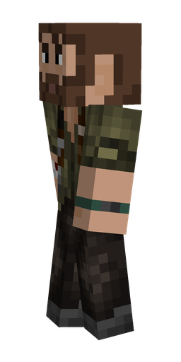 Black skin: body, left side render