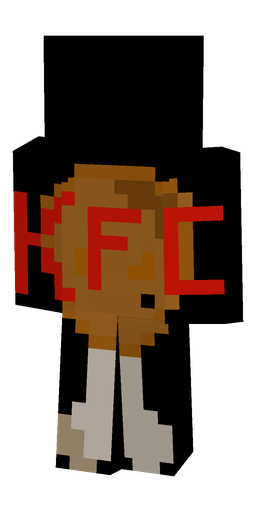 Black skin: body, back render