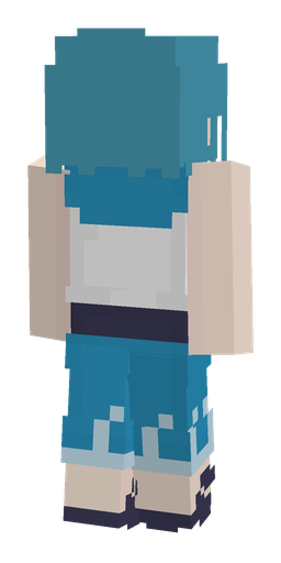 Blue skin: body, back render