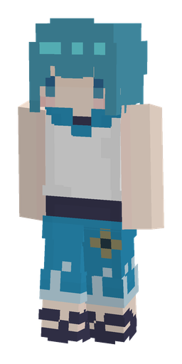 Blue skin: body, front render