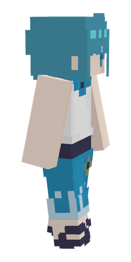 Blue skin: body, right side render