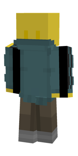 Blue skin: body, back render