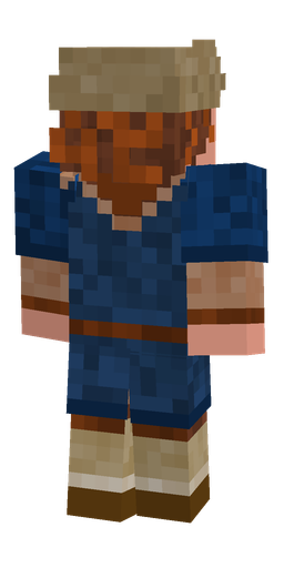 Blue skin: body, back render
