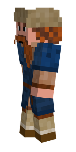 Blue skin: body, left side render