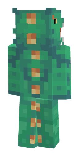 Green skin: body, back render