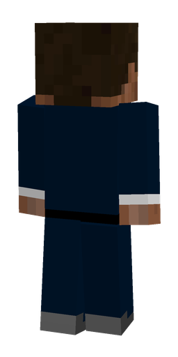 Black skin: body, back render