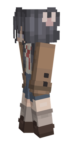 Brown skin: body, left side render
