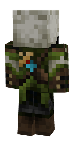 Black skin: body, back render