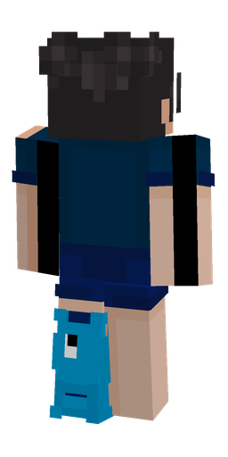 Black skin: body, back render
