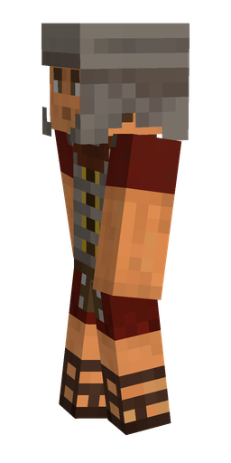 Brown skin: body, left side render