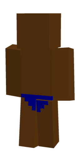Brown skin: body, back render