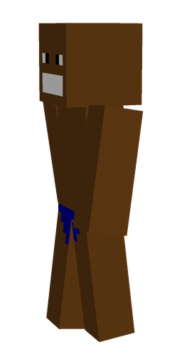 Brown skin: body, left side render