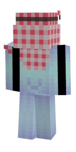 Blue skin: body, back render