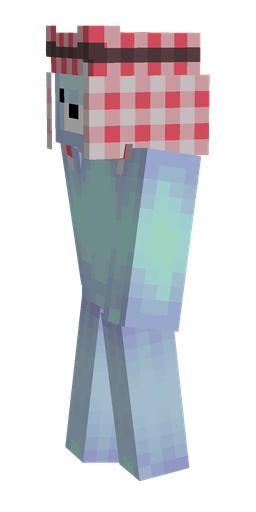 Blue skin: body, left side render