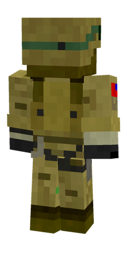Black skin: body, back render