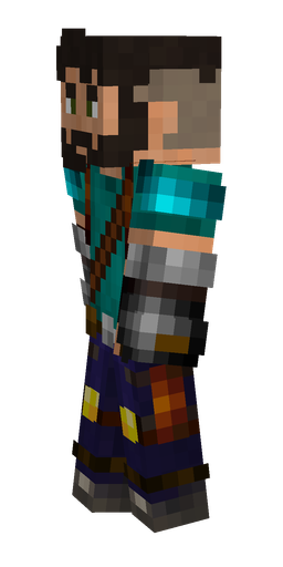 Black skin: body, left side render