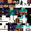 Black skin: raw texture render