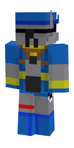 Blue skin: body, back render