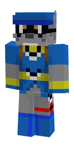 Blue skin: body, front render