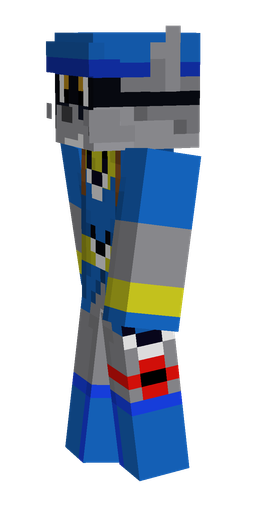 Blue skin: body, left side render