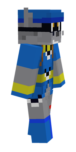 Blue skin: body, right side render