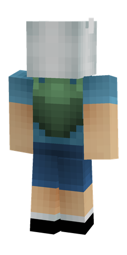 Blue skin: body, back render