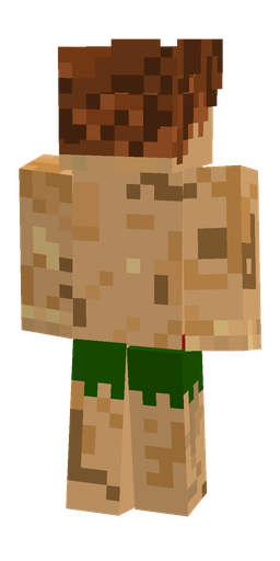 Brown skin: body, back render