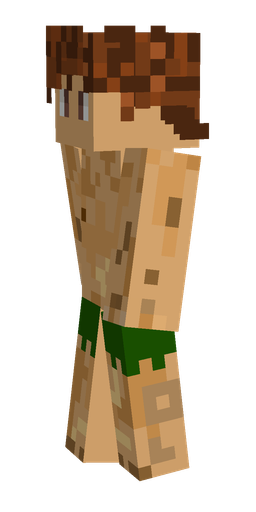 Brown skin: body, left side render