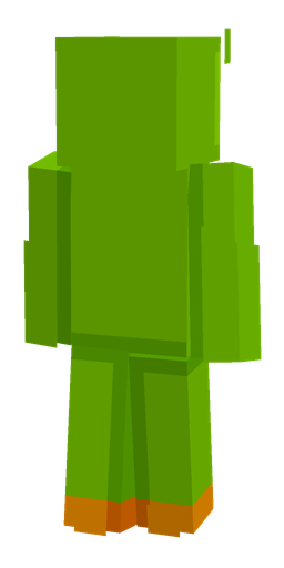 Green skin: body, back render