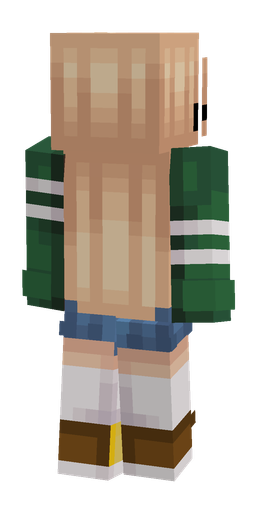 Green skin: body, back render