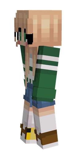 Green skin: body, left side render