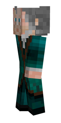 Black skin: body, left side render