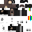 Black skin: raw texture render