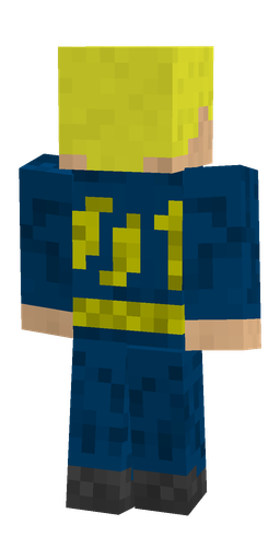 Blue skin: body, back render
