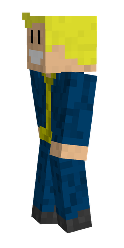 Blue skin: body, left side render