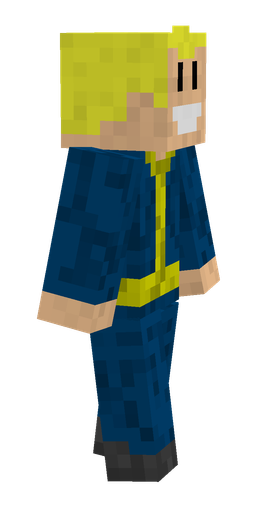 Blue skin: body, right side render