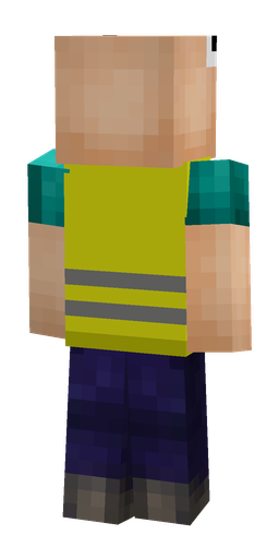 Blue skin: body, back render