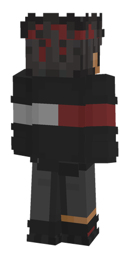 Black skin: body, back render