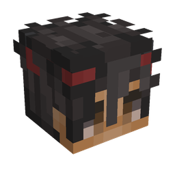 Black skin: head render