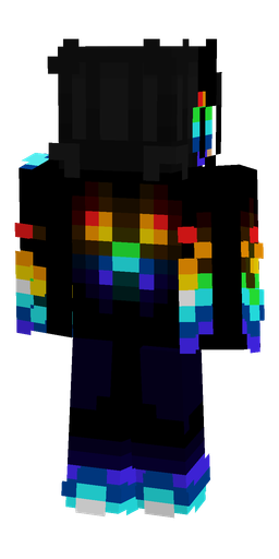 Black skin: body, back render