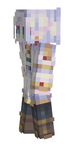 Blue skin: body, left side render