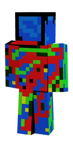 Blue skin: body, back render