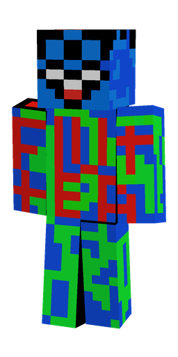 Blue skin: body, front render