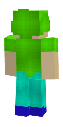 Blue skin: body, back render