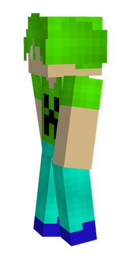 Blue skin: body, left side render